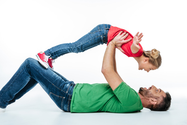 padre e hija divirtiéndose juntos Foto de archivo Agencia de stock PantherMedia