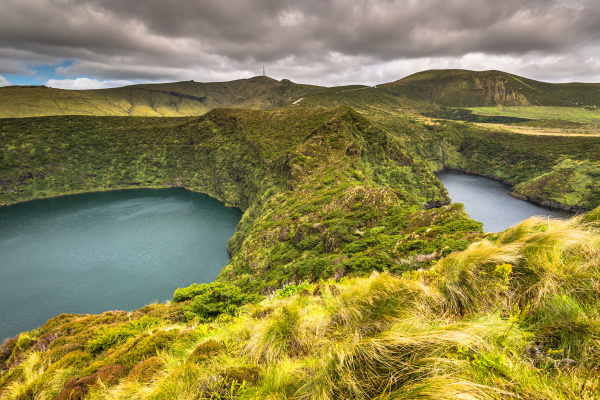 Paisaje de las Azores con lago en la isla de Flores. - Stockphoto #16446352  | Agencia de stock PantherMedia