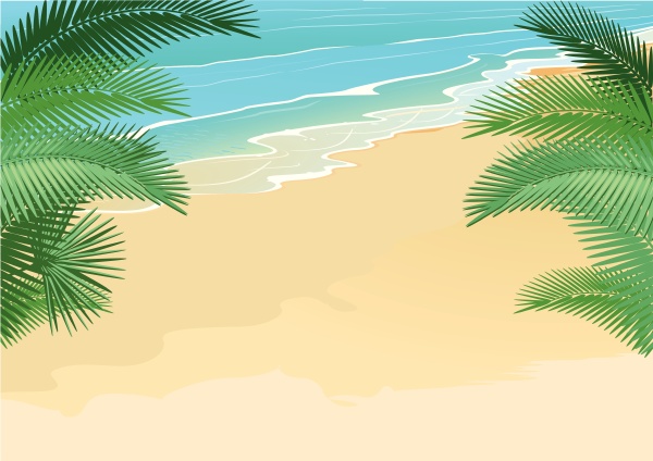 verano playa palmeras
