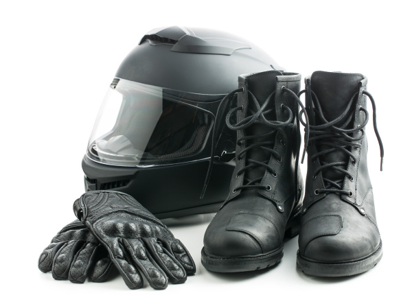 Casco de moto guantes y botas. - Stockphoto | Agencia de stock PantherMedia