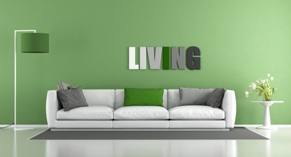 verde sala de estar moderna
