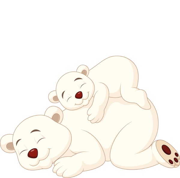 dibujos animados bebé oso polar sentado - Stockphoto #24993822 | Agencia de  stock PantherMedia