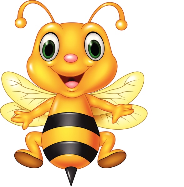 Dibujos animados de la abeja divertida. aislado sobre - Stockphoto  #25100224 | Agencia de stock PantherMedia