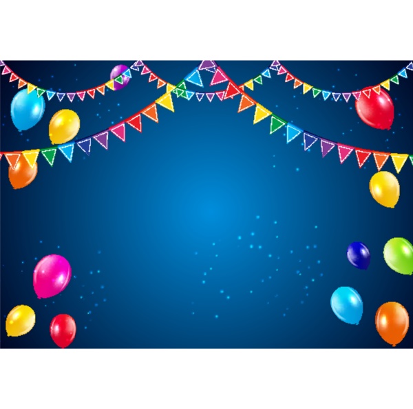 Palpitar Interior mensaje Feliz cumpleaños fiesta fondo con banderas y globos - Stockphoto #26309112  | Agencia de stock PantherMedia