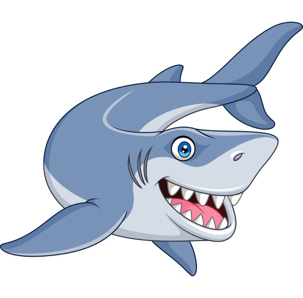 tiburon sonriente de dibujos animados