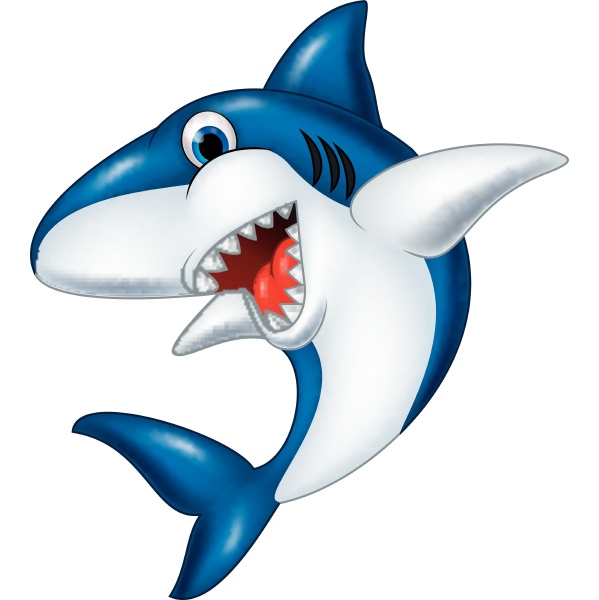 tiburon sonriente de dibujos animados