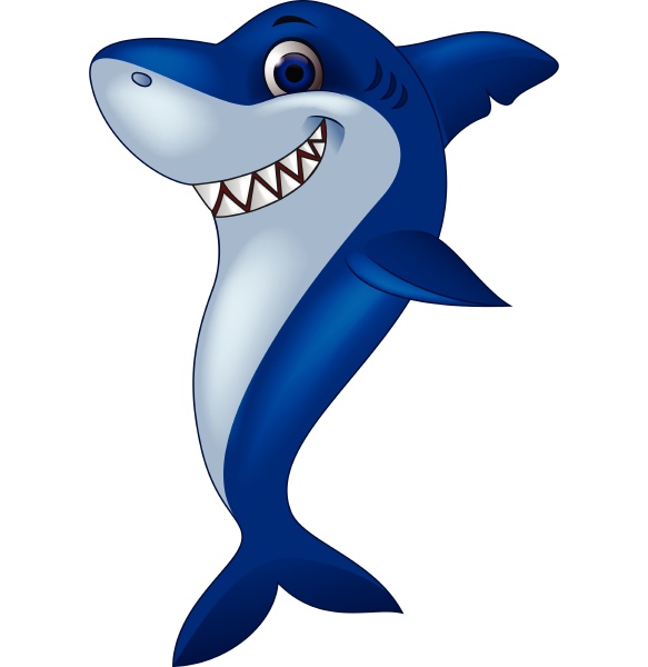 divertida caricatura de tiburon