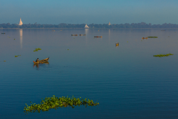 lago taungthaman amarapura mandalay estado myanmar