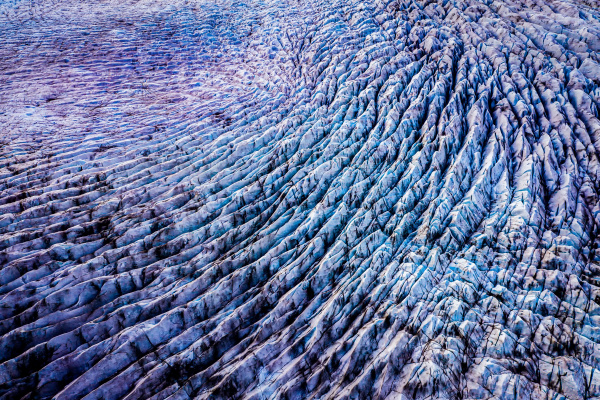 vista aerea del glaciar fjallsjokull costa