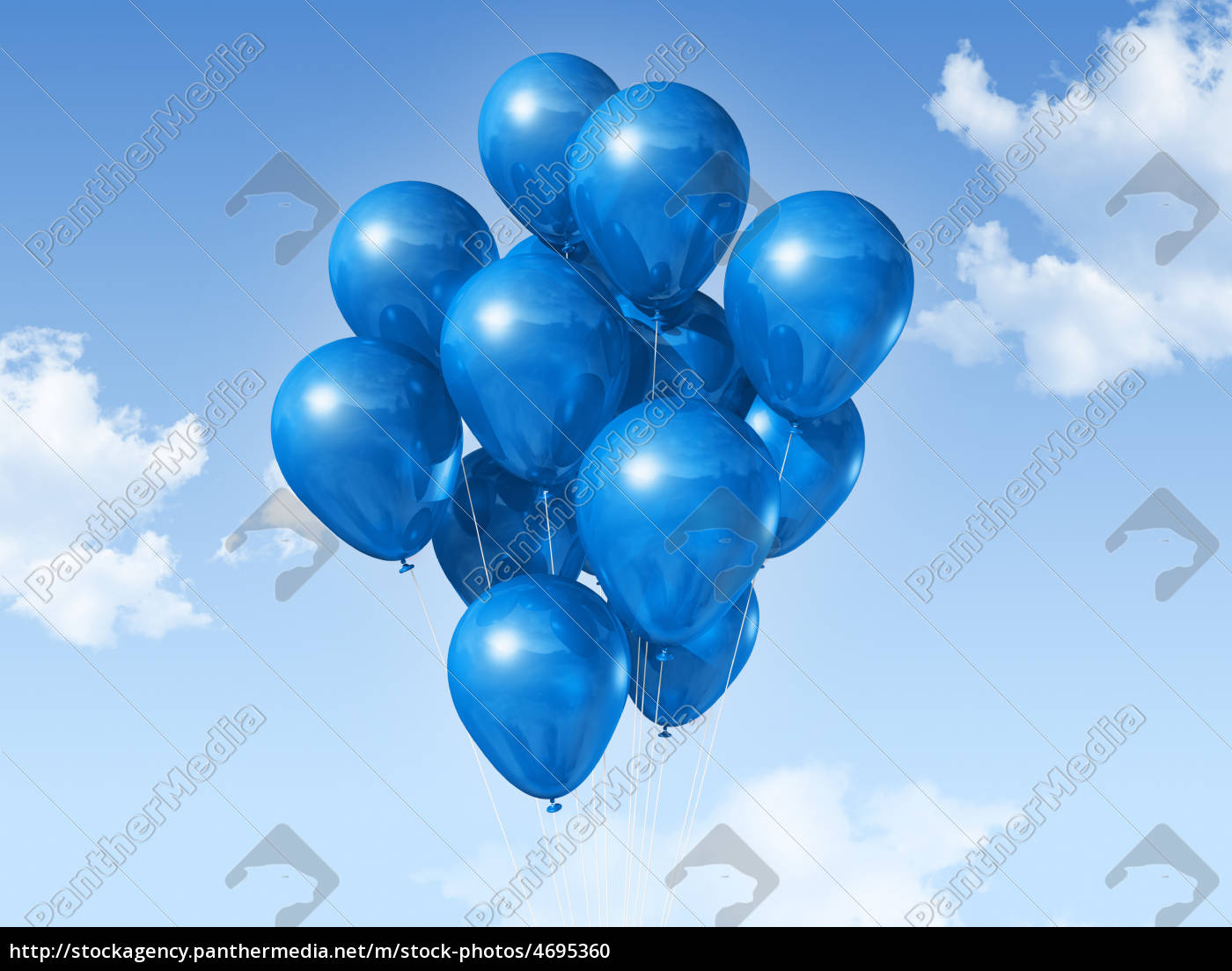 globos azules en un cielo azul - Stockphoto #4695360