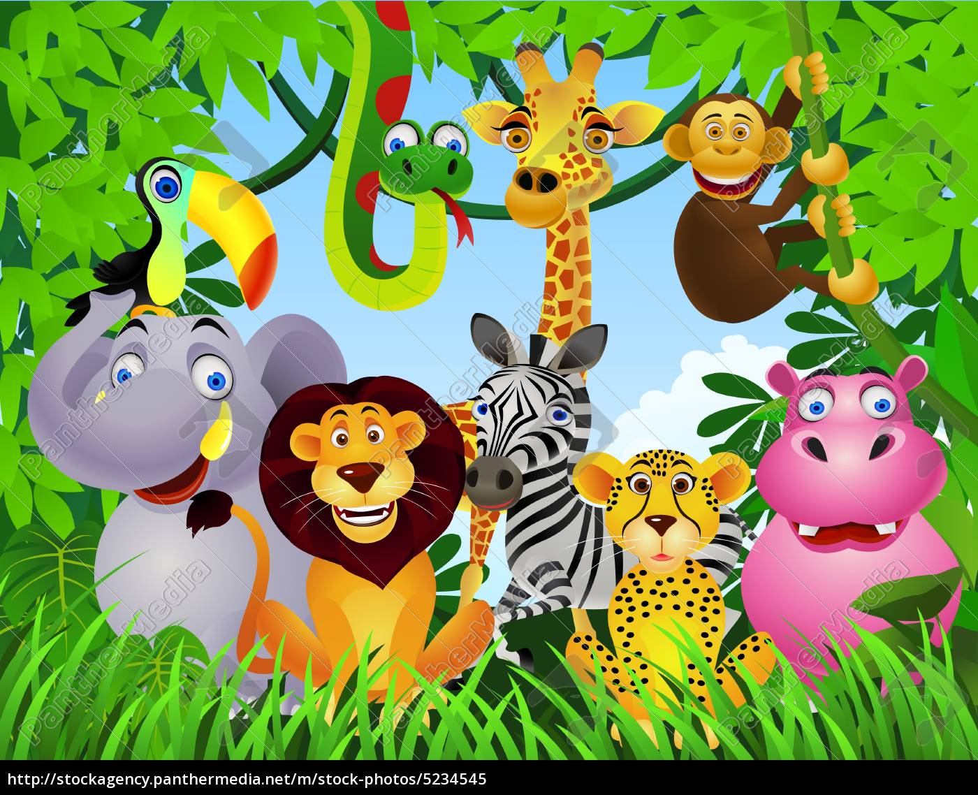 Dibujos De Animales La Selva Royalty-Free Images, Stock Photos