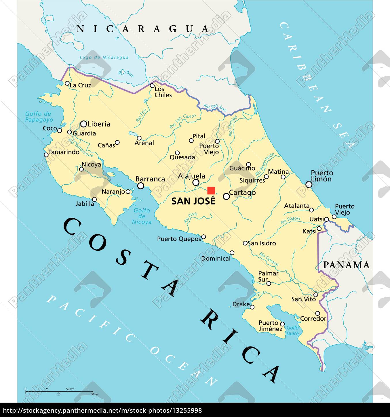 ~mapa Político De Costa Rica 13255998 High 