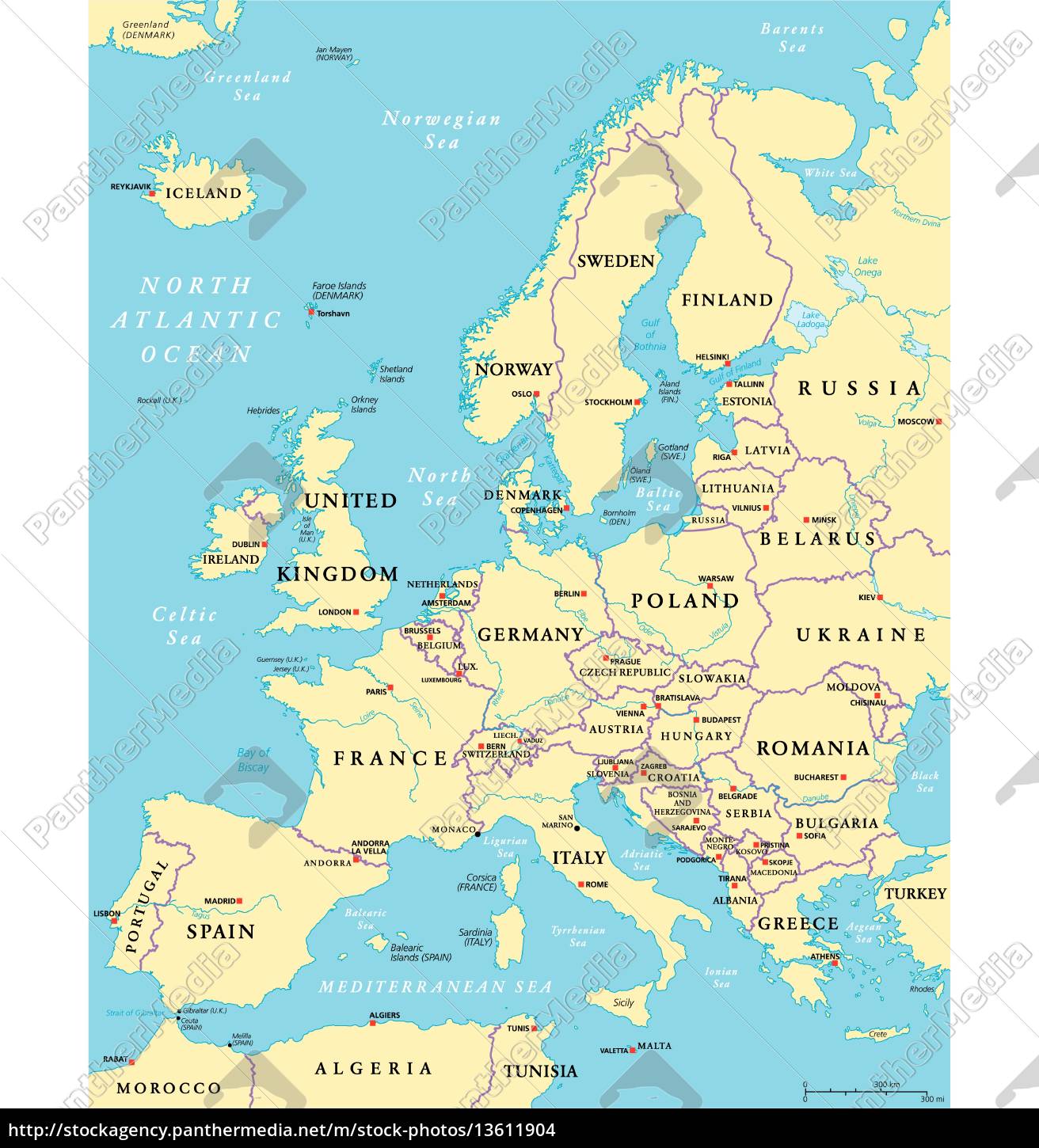 europa mapa pol tico Stockphoto 13611904 Agencia de 