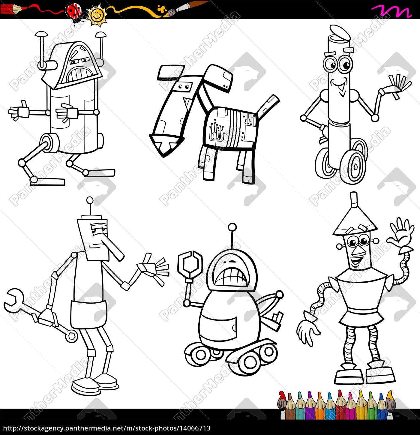 Dibujo de robot de dibujos animados para colorear _ Dibujos para