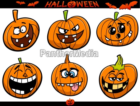conjunto de dibujos animados de calabazas de Halloween - Foto de archivo  #14938121 | Agencia de stock PantherMedia