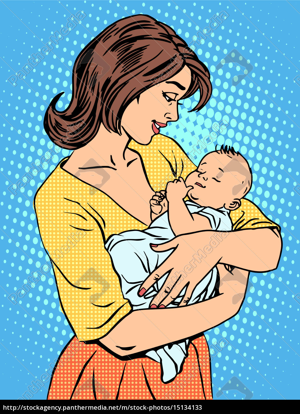 La Madre Y El Bebe Recien Nacido Stockphoto 15134133