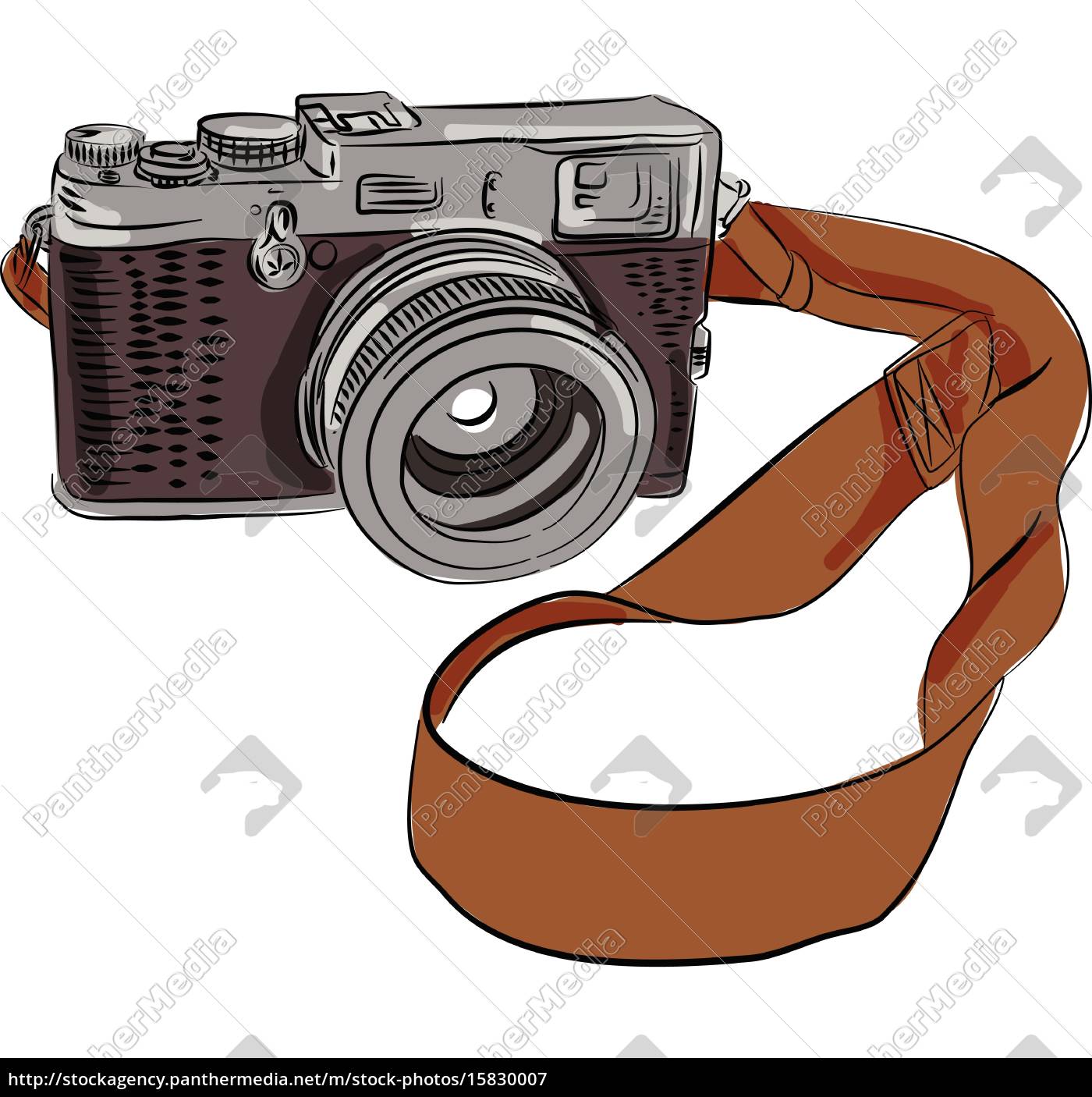 vintage cámara dibujo aislado - Stockphoto #15830007 | Agencia de stock