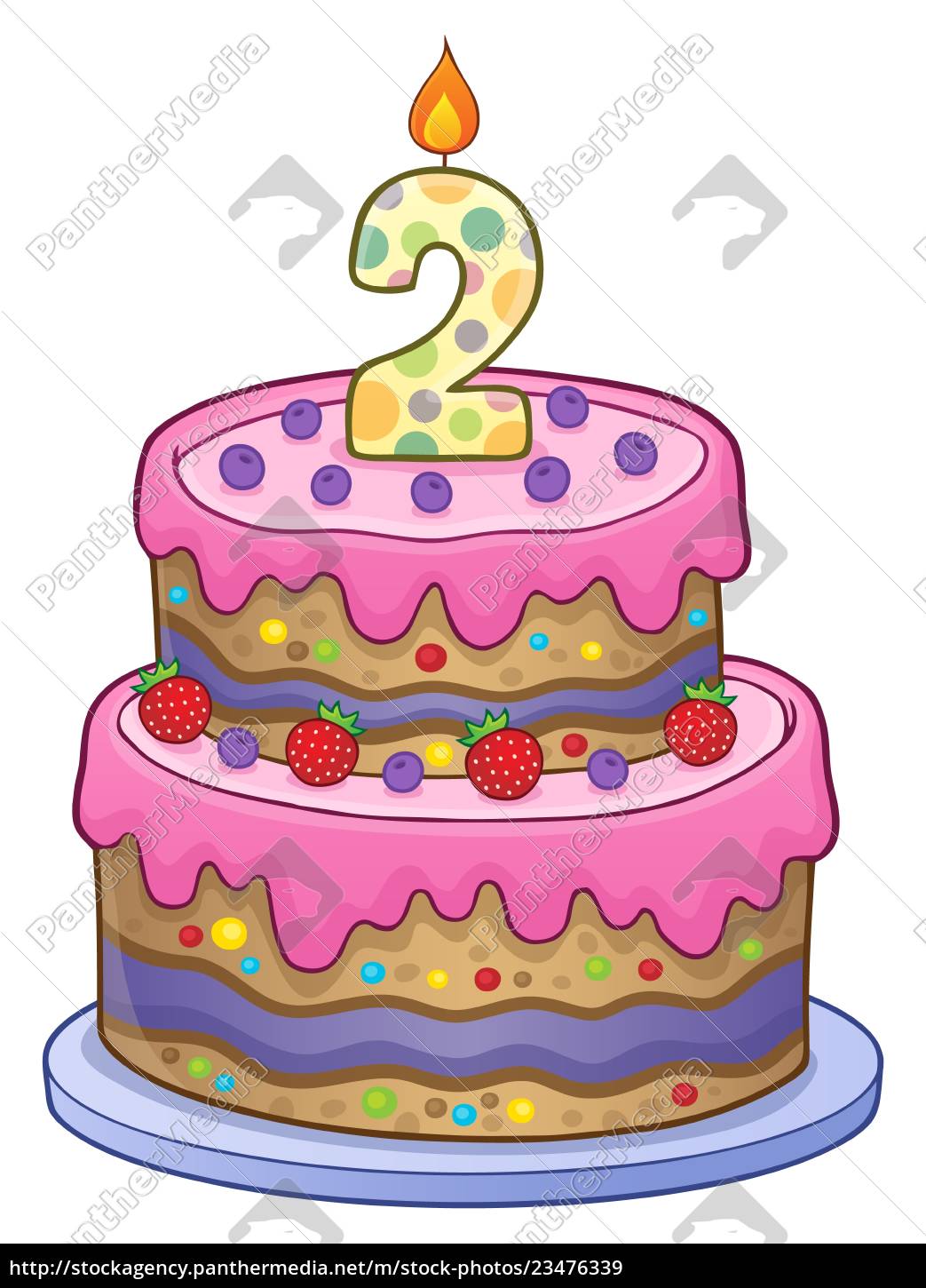 pastel de cumpleaños imagen de 2 años de edad - Foto de archivo #23476339 |  Agencia de stock PantherMedia