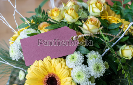 Ramo de rosas amarillas y blancas gerbera crisantemos - Stockphoto  #23634522 | Agencia de stock PantherMedia