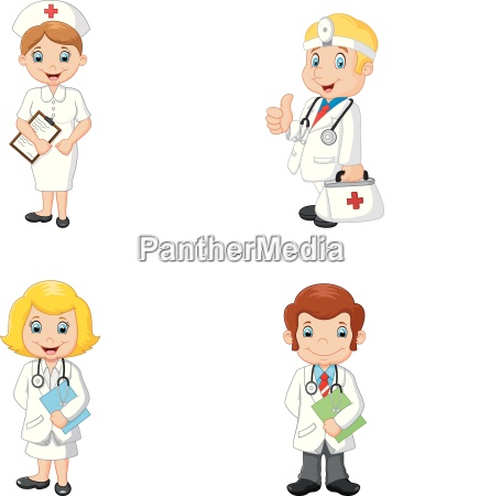 Médicos y enfermeras de dibujos animados - Stockphoto #25042288 | Agencia  de stock PantherMedia