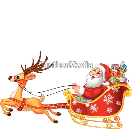 Dibujos animados divertidos de Santa en su trineo de - Stockphoto #25074056 | Agencia de stock PantherMedia Dibujos animados divertidos de Santa en su trineo de - Stockphoto #25074056 | Agencia de stock PantherMedia