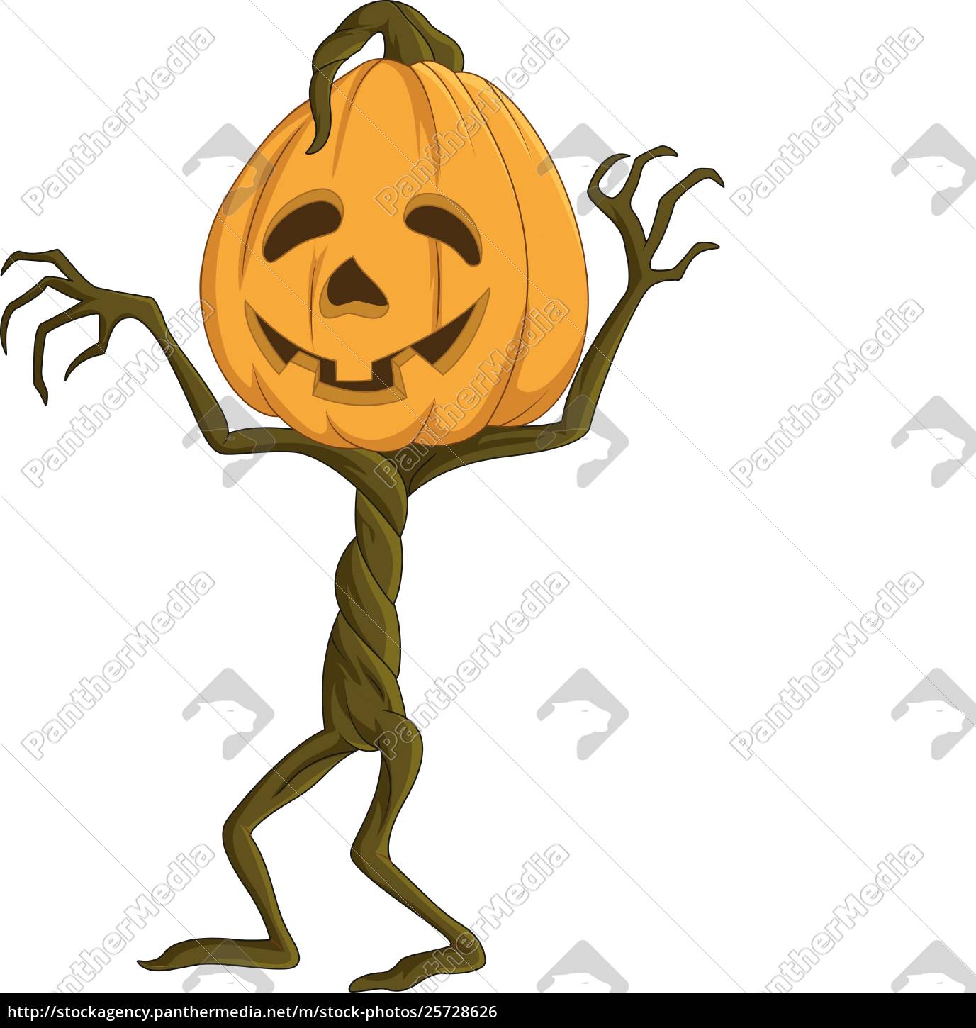 Calabaza De Halloween De Dibujos Animados Stockphoto 25728626