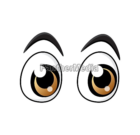 ojos de personaje de dibujos animados marrones - Foto de archivo #25922549  | Agencia de stock PantherMedia