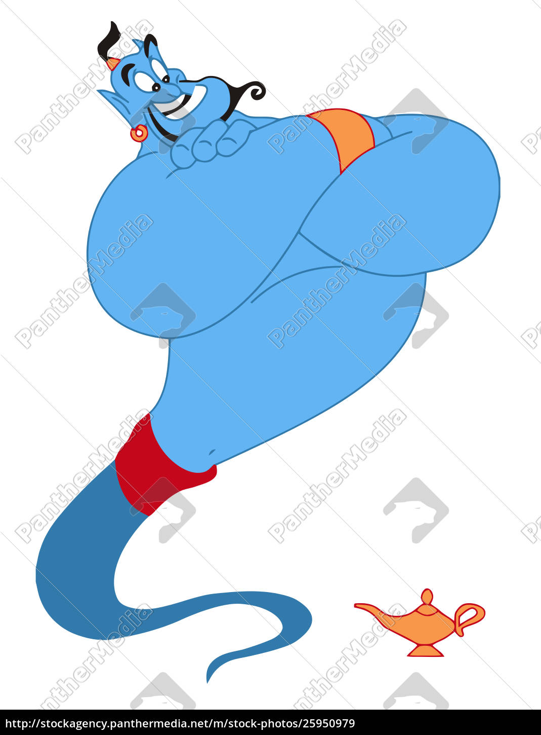 Lámpara Aladdin aislada en fondo azul: vector de stock (libre de regalías)  149371649