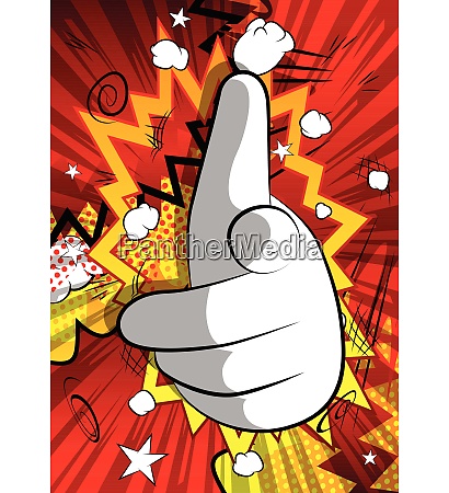 Dibujo animado vectorial con la mano apuntando al - Stockphoto #26190930 |  Agencia de stock PantherMedia