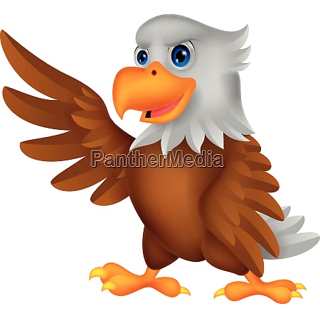 Lindo águila caricatura saludando - Stockphoto #27943284 | Agencia de stock  PantherMedia