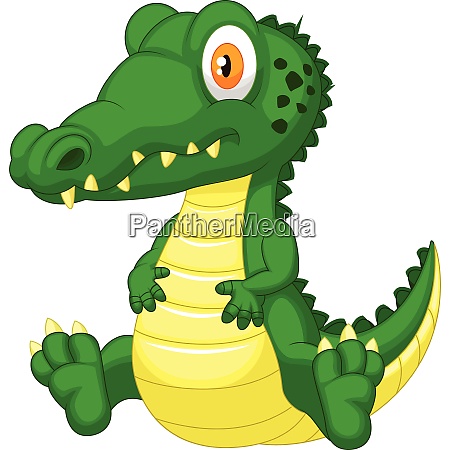 Lindo caricatura de cocodrilo - Stockphoto #27953146 | Agencia de stock  PantherMedia