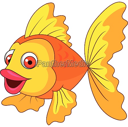 Bonitos dibujos animados de peces dorados - Foto de archivo #28011395 |  Agencia de stock PantherMedia